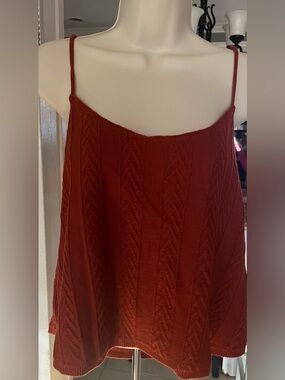 Anthropologie Rust Orange Knit Cami